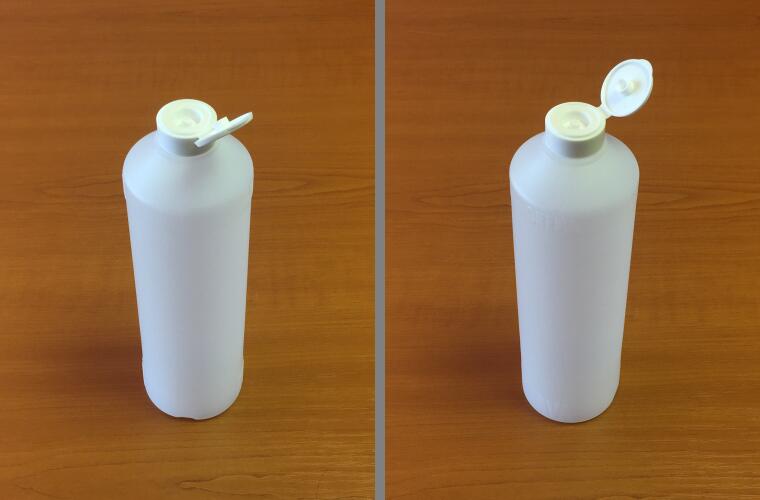 plastové fľaše PE 500ml narážacie a uzáver vyklápací flip-top